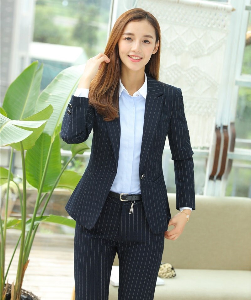 Women Pant Suits Ladies 2 Pieces Sets Office Uniform Designs New Style – Winsome Yemite