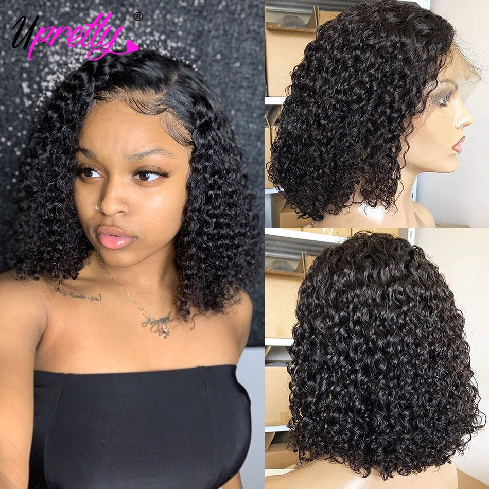 Upretty Curly Bob Lace Front Wig Lace Front Human Hair Wigs