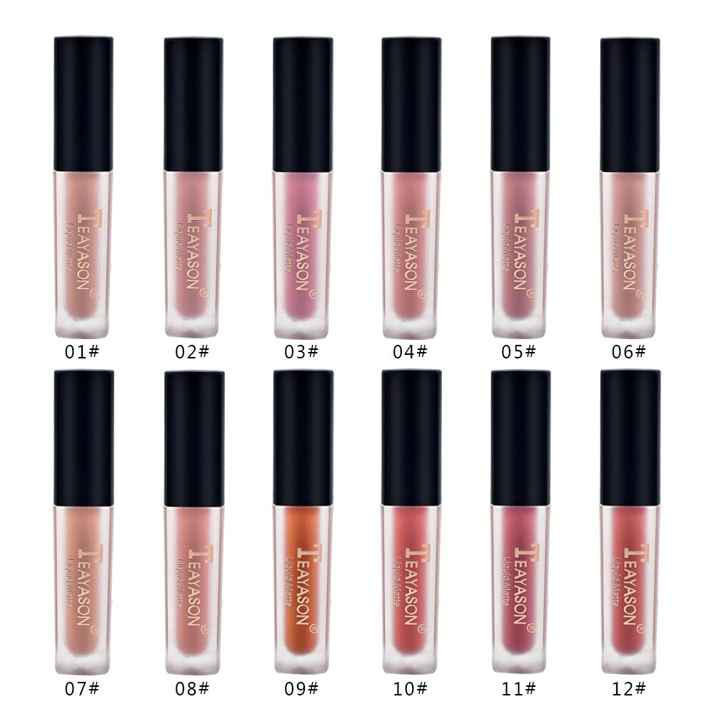 12 Color Velvet Lip Set Waterproof Matte Lipstick