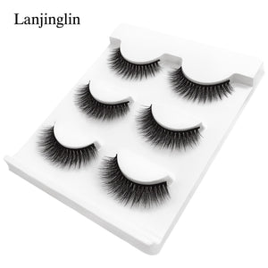 New 3 pairs natural false eyelashes