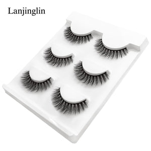 New 3 pairs natural false eyelashes