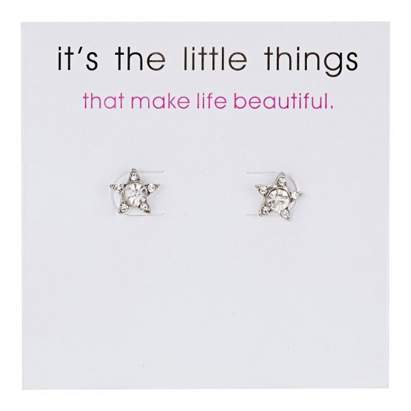 Women Trendy Stud Earrings Set With Card 12 Pairs/set Transparent Zircon Balls Love Flowers