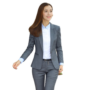 Women Pant Suits Ladies 2 Pieces Sets Office Uniform Designs New Styles