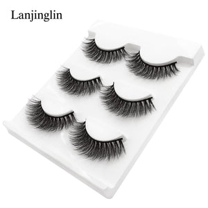 New 3 pairs natural false eyelashes