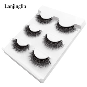 New 3 pairs natural false eyelashes