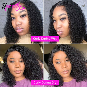 Upretty Curly Bob Lace Front Wig Lace Front Human Hair Wigs