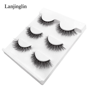 New 3 pairs natural false eyelashes