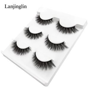 New 3 pairs natural false eyelashes