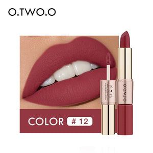 O.TWO.O 12 Colors Lips Makeup Long Lasting Waterproof Lipstick