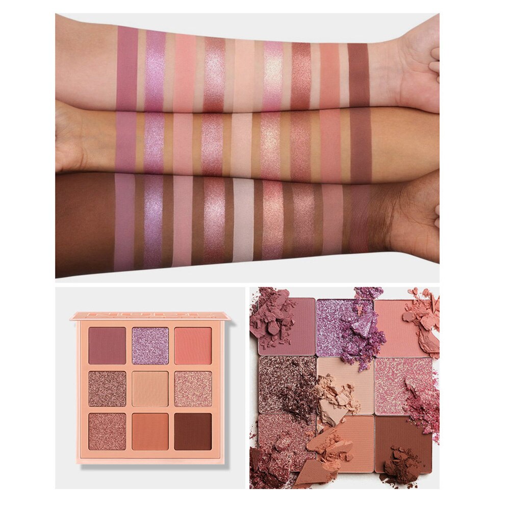 Mode eyeshadow palette 9 Kleuren Matte Oogschaduw palette Glitter oogschaduw Make-Up Naakt Make set Korea Cosmetica