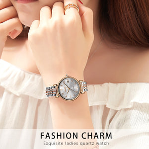 New Rose Gold Women Business Quartz Watch