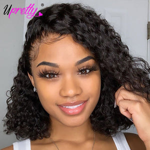 Upretty Curly Bob Lace Front Wig Lace Front Human Hair Wigs