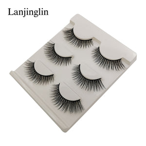 New 3 pairs natural false eyelashes