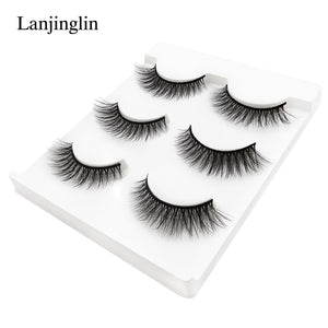 New 3 pairs natural false eyelashes