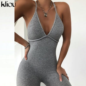 2020  v-neck skinny sexy jumpsuit