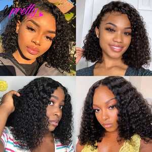 Upretty Curly Bob Lace Front Wig Lace Front Human Hair Wigs