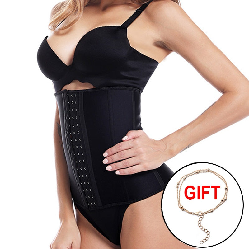 Latex Waist Trainer Corset 9 Steel Bone Shapewear