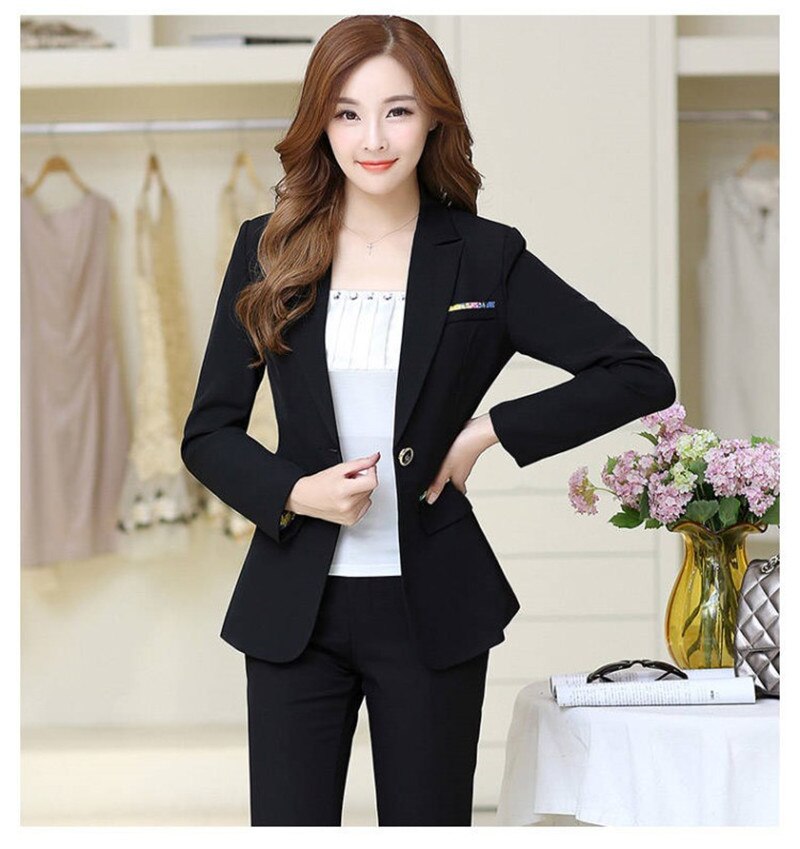 Black Women Blazer 2020 New Blazers Lady Office Work Suit Jackets Coat Long Sleeve Slim Vintage Female Blazer