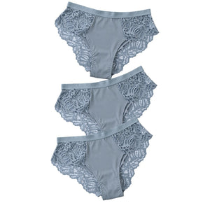 3 Pcs Cotton Panties Sexy Panty Briefs Lace Panties Women