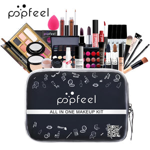 POPFEEL Make up Set cosmetics kit(eyeshadow lipstick,eyebrow,BB cream,face powder,concealer,polish nail) 30 pcs in 1 set