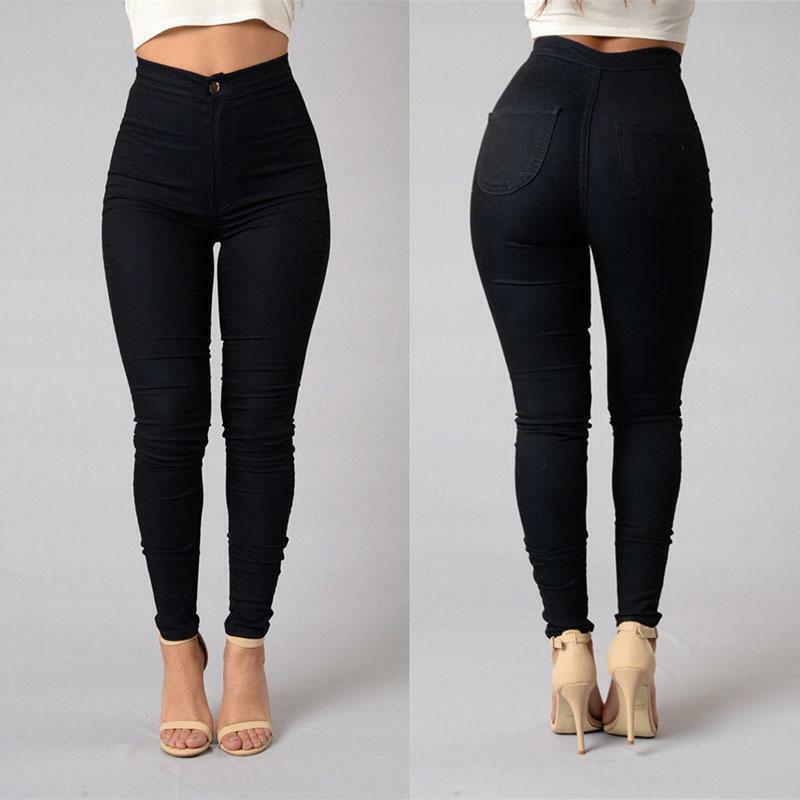 New Fashion Casual Womens Ladies Denim Skinny High Waist Stretch Jeans