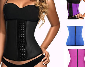 Latex Waist Trainer Corset 9 Steel Bone Shapewear