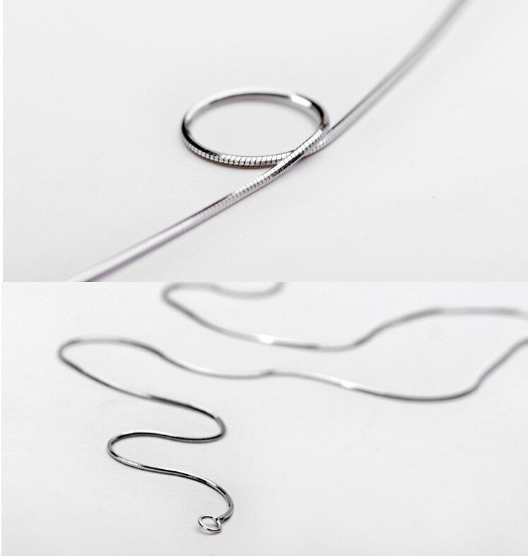 High quality fashion hot sell  sterling silver snake chain