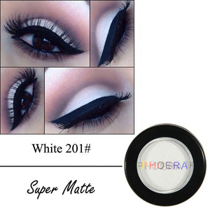 PHOERA Matte Eye Shadow Glitter Eyeshadow Powder 12 Colors Pigment Long Lasting Available Makeup Water-Resistant  TSLM1