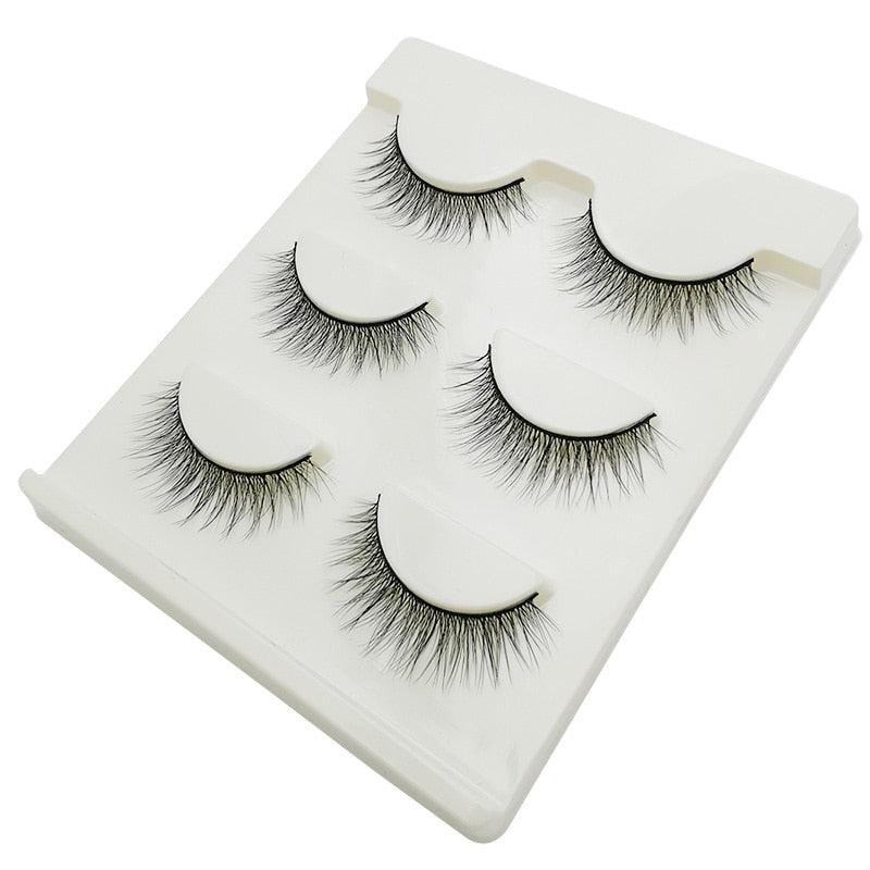 New 3 pairs natural false eyelashes