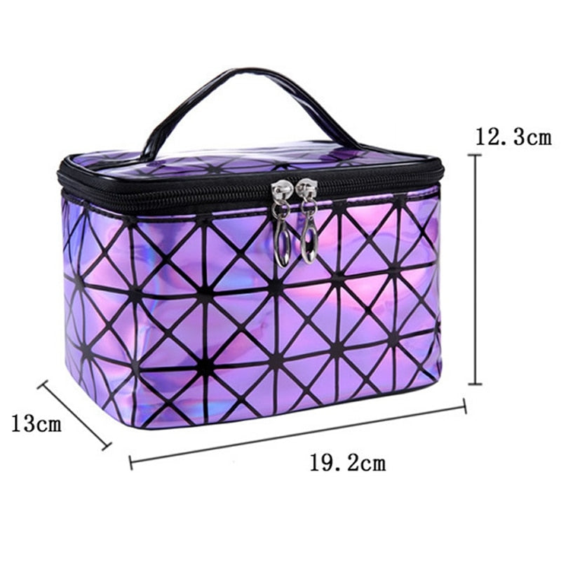 UOSC Multifunctional Cosmetic Bag Women Leather Travel Make Up Necessaries Organizer