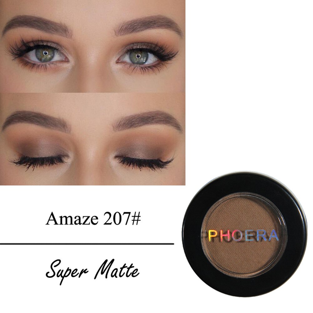 PHOERA Matte Eye Shadow Glitter Eyeshadow Powder 12 Colors Pigment Long Lasting Available Makeup Water-Resistant  TSLM1