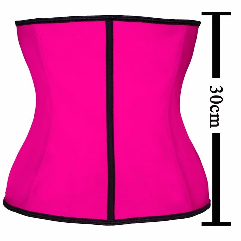 Latex Waist Trainer Corset 9 Steel Bone Shapewear