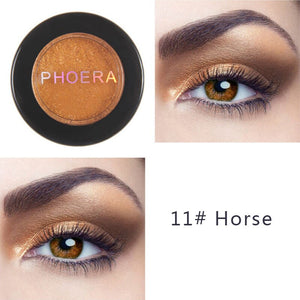 PHOERA Metal Eyeshadow Makeup Palette Red Black Color Glitter Eye Shadow Natural Eyes Make Up maquillage TSLM2