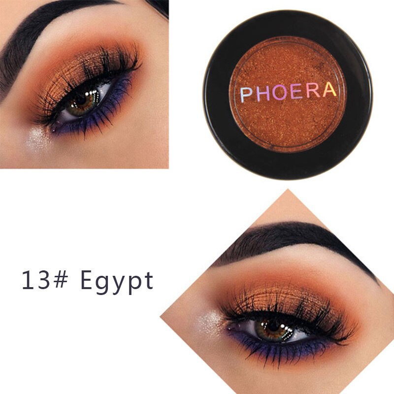 PHOERA Metal Eyeshadow Makeup Palette Red Black Color Glitter Eye Shadow Natural Eyes Make Up maquillage TSLM2