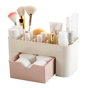 Plastic Makeup Organizer Make Up Brush Storage Box with Drawer