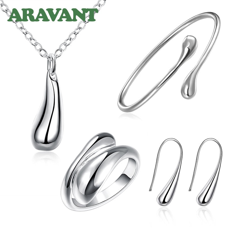 Silver Jewelry Necklace For Women Party Gifts