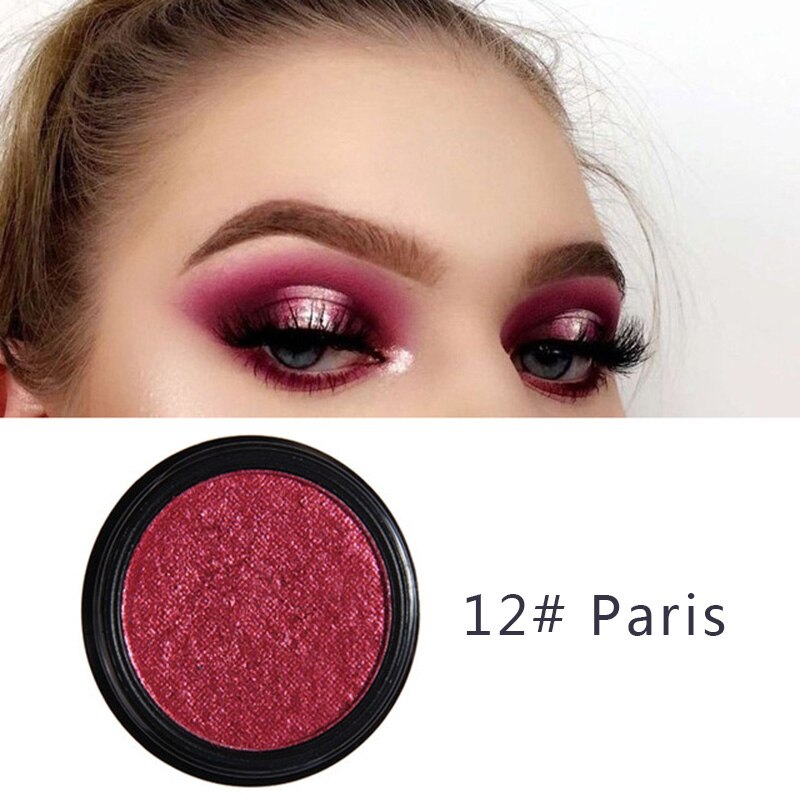 PHOERA Metal Eyeshadow Makeup Palette Red Black Color Glitter Eye Shadow Natural Eyes Make Up maquillage TSLM2