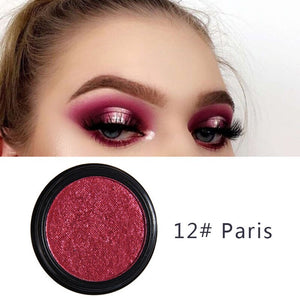 PHOERA Metal Eyeshadow Makeup Palette Red Black Color Glitter Eye Shadow Natural Eyes Make Up maquillage TSLM2