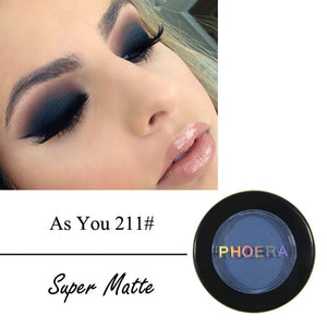 PHOERA Matte Eye Shadow Glitter Eyeshadow Powder 12 Colors Pigment Long Lasting Available Makeup Water-Resistant  TSLM1