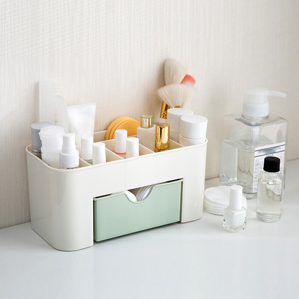 Plastic Makeup Organizer Make Up Brush Storage Box with Drawer