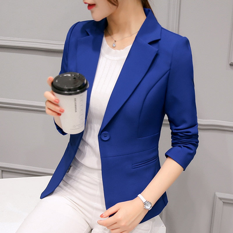 2020 Office Lady Work Suit Black Women Blazer