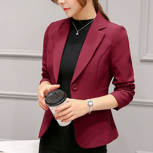 2020 Office Lady Work Suit Black Women Blazer