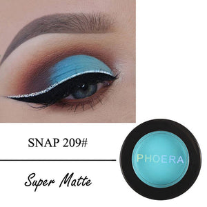 PHOERA Matte Eye Shadow Glitter Eyeshadow Powder 12 Colors Pigment Long Lasting Available Makeup Water-Resistant  TSLM1