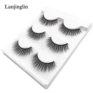 New 3 pairs natural false eyelashes