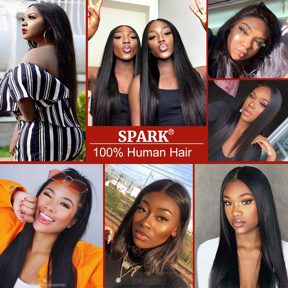 SPARK 13x4 Lace Frontal Wigs Straight Lace Front Human Hair