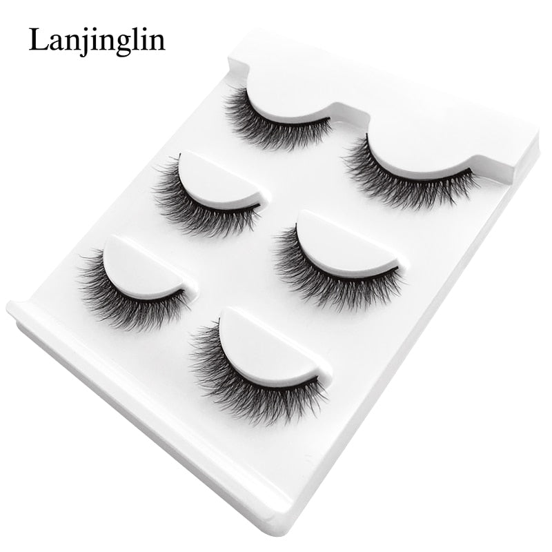 New 3 pairs natural false eyelashes