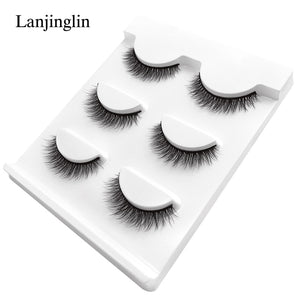 New 3 pairs natural false eyelashes