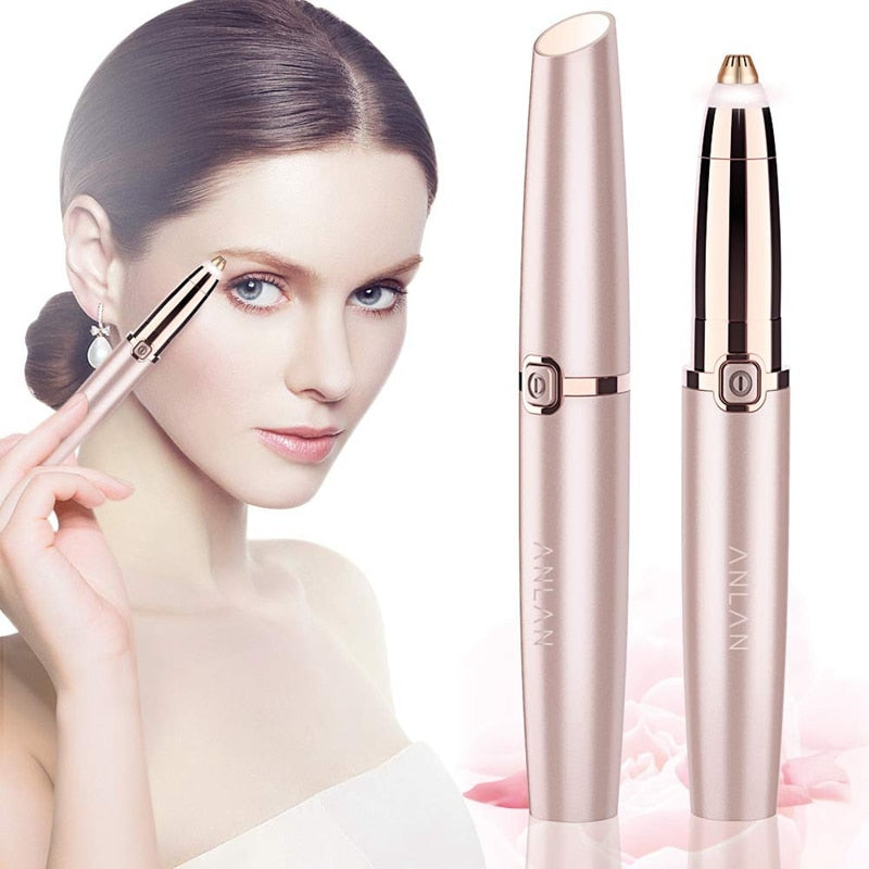 ANLAN Electric Eyebrow Trimmer Makeup Painless Eye Brow Epilator Mini Shaver