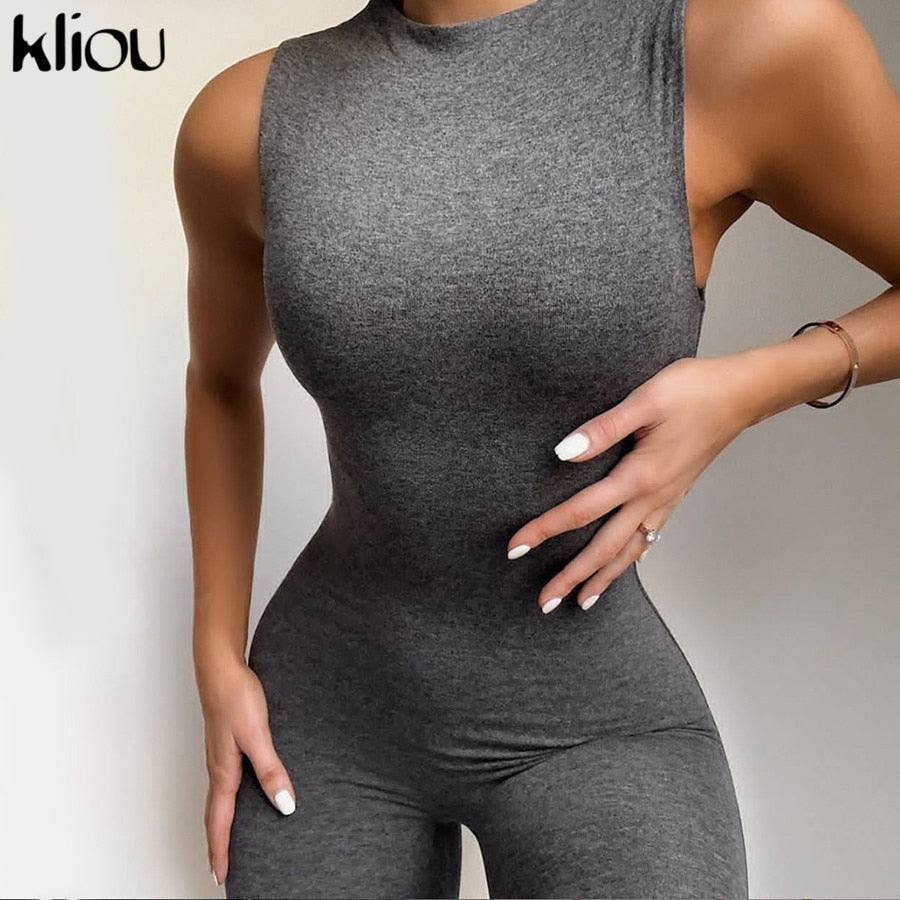 2020 new jumpsuit women elastic casual fitness