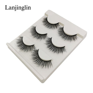 New 3 pairs natural false eyelashes